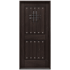Rustic 2-Panel Mahogany Prefinished & Prehung Exterior Door