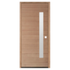 Contemporary 1-Lite Unfinished Prehung Exterior Door