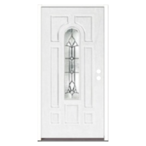 Center Arch Fiberglass Primed & Prehung Exterior Door