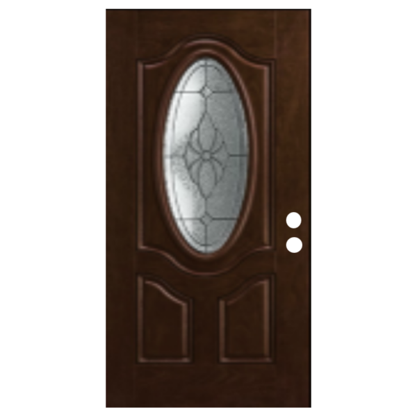Craftsman 3-Lite Mahogany Prefinished & Prehung Exterior Door