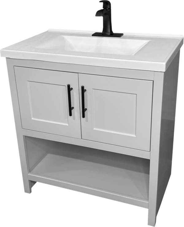 Royal Serenity Lux Gray 30 in. Bathroom Vanity Combo