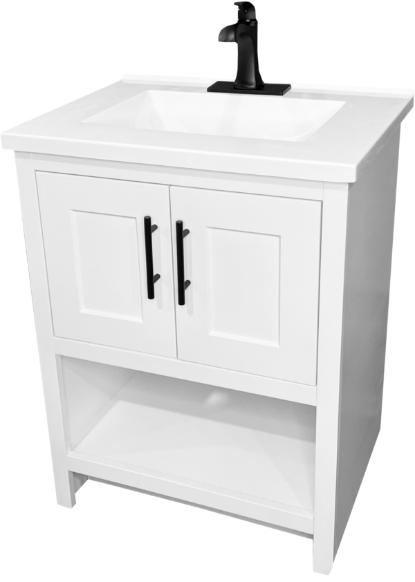 Royal Serenity Lux White 24 in. Bathroom Vanity Combo
