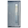 Vertical 1-Lite Fiberglass Prefinished & Prehung Exterior Door