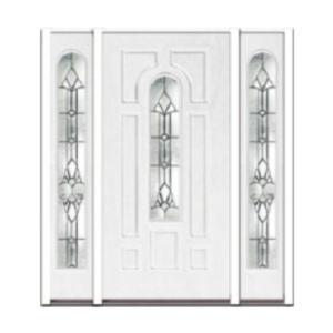 Center Arch Fiberglass Primed & Prehung Exterior Door