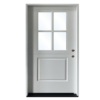 Dutch 4-Lite Fiberglass Prefinished & Prehung Exterior Door
