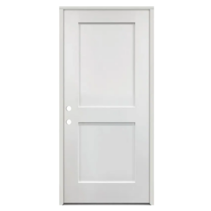 exterior 2 panel shaker fiberglass door
