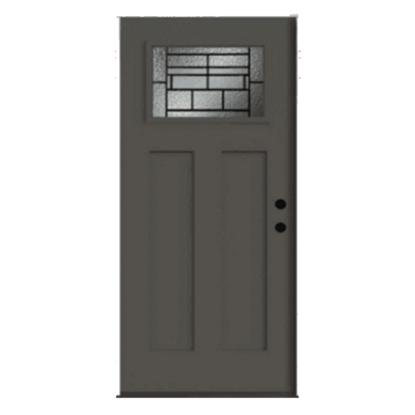 Nantucket 1-Lite Fiberglass Prefinished & Prehung Exterior Door