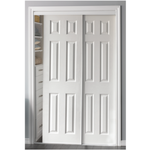 6-Panel Sliding Bypass Closet Door
