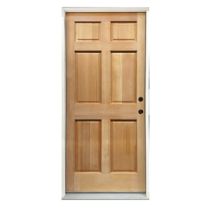 6-Panel Solid Fir wood exterior door