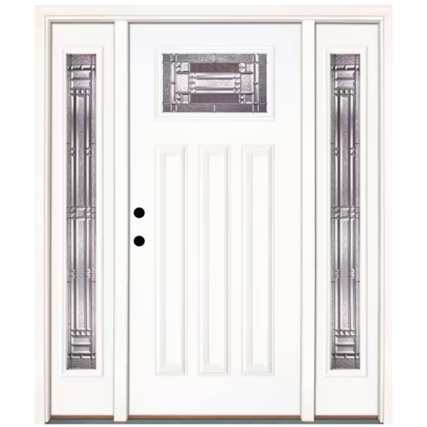 Craftsman 1-Lite Fiberglass Prefinished & Prehung Exterior Door