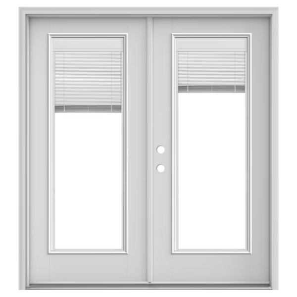 French 1-Light Patio Door with Blinds