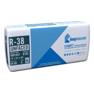 Knauff Ecobatt R38 Unfaced Batt 12" X 24” x 48” 64.00 SQFT