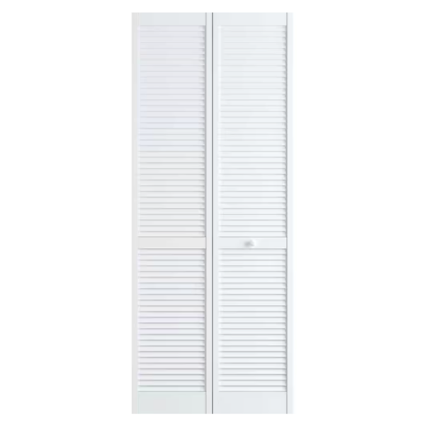 Louvered Panel Wood Bifold Closet Door