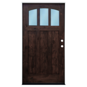 MAHOGANY ARCHED 3-LITE