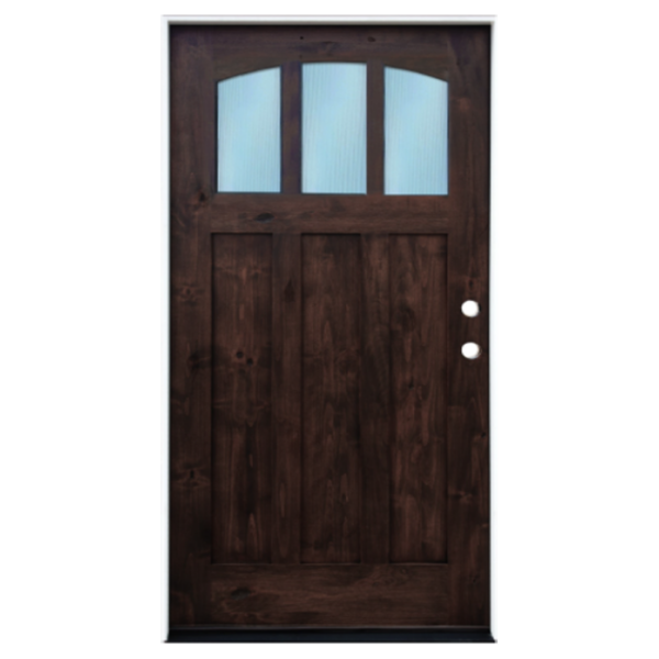MAHOGANY ARCHED 3-LITE