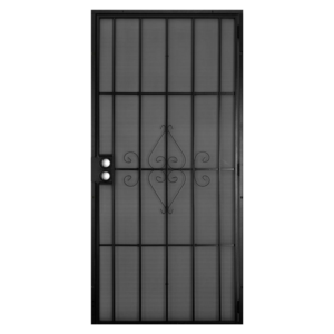 Filigree Security Door - Black Finish