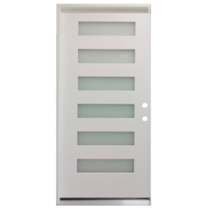 Sydney 6-Lite Fiberglass Primed & Prehung Exterior Door