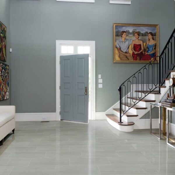 Eden Dolomite Polished Porcelain Tile lifestyle