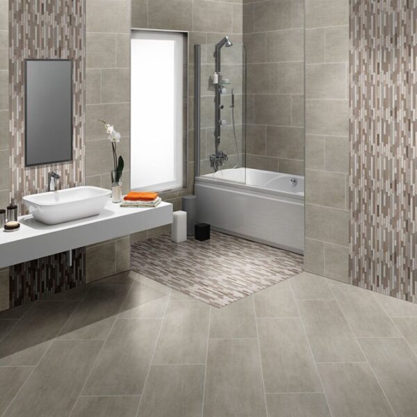Gridscale Concrete Porcelain Tile lifestyle