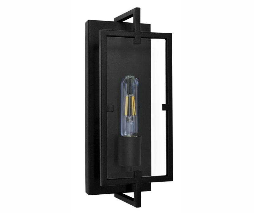 Wall Sconce Vintage Clear Glass 2-Pack Black - SKU# 770313