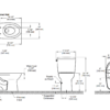 Toto Drake 1.28GPF Elongated Universal Height Toilet Bowl