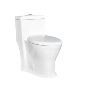 ONE PIECE TOILET SKIRTED DUAL FLUSH ROUND