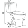 All-in-one 2-piece elongated comfort height toilet