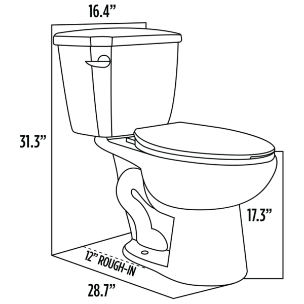 All-in-one 2-piece elongated comfort height toilet
