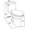 1-Piece Elongated Toilet with Soft Close Seat