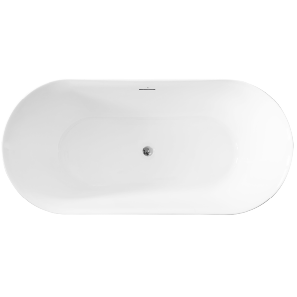 66" ACRYLIC FREESTANDING TUB NARROW EDGE OVAL