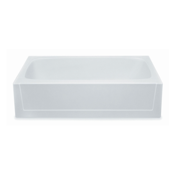 Bathtub White 60" LH Fiberglass