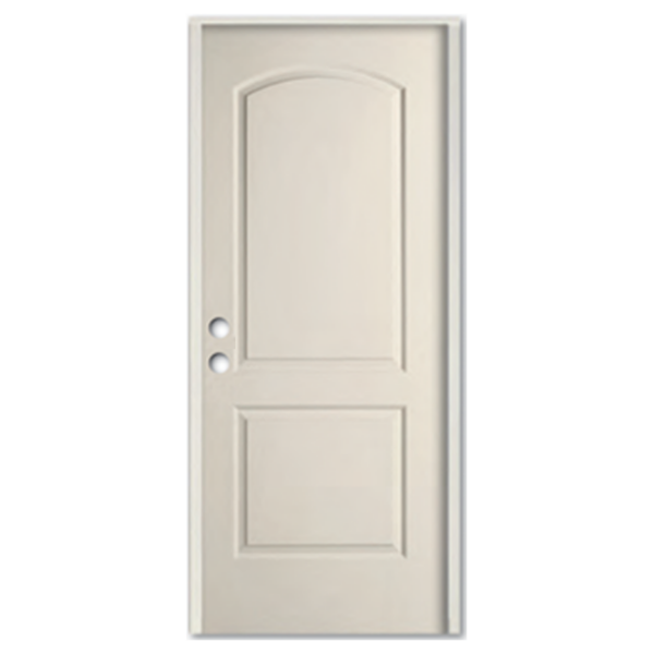 Fire-Rated 2-Panel Arch Caiman Primed & Prehung Door