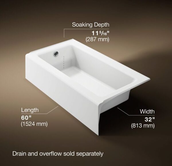 Kohler Bellwether LH dimensions