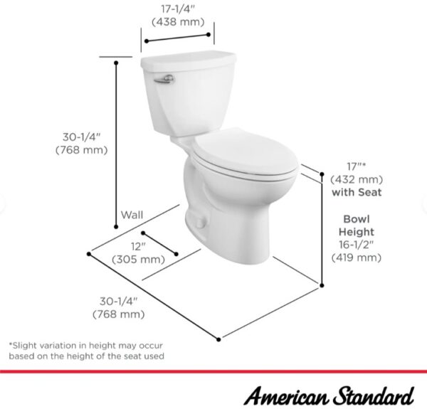 American Standard Cadet Elongated Toilet