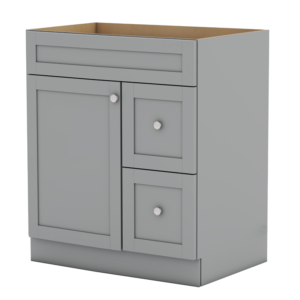 Shaker Gray 30 in. x 21 in. Vanity Cabinet Without Top