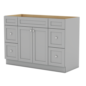 Shaker Gray 48 in. x 21 in. Vanity Cabinet Without Top