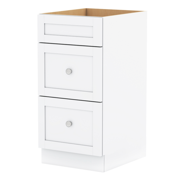 Tuscany white shaker cabinet, door and drawer pulls not included.