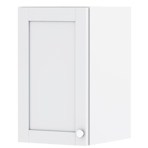 Tuscany white shaker cabinet, door and drawer pulls not included.