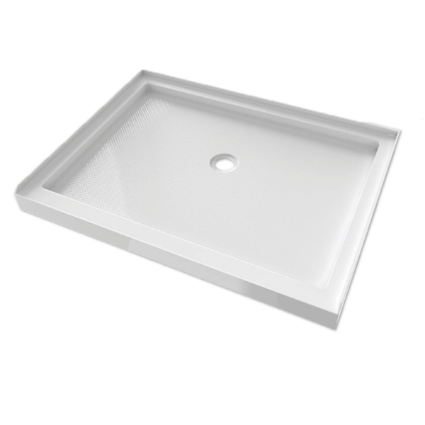 30" X 60" X 2 3/4" CENTER DRAIN SHOWER BASE WHT