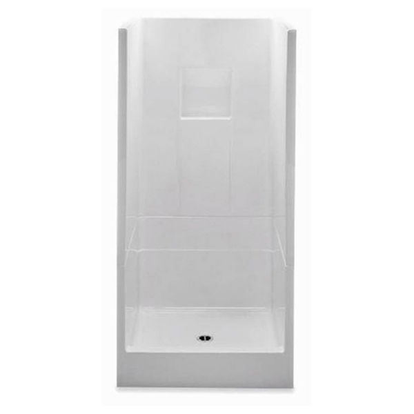 Shower 32" Remodel White Smooth Wall