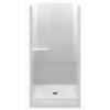 Shower 36" Remodel White Smooth Wall