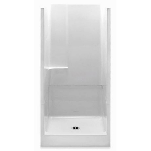 Shower 36" Remodel White Smooth Wall