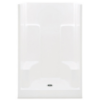 Walk-in Shower White Smooth Wall 48"