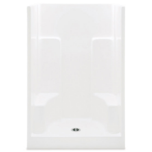 Walk-in Shower White Smooth Wall 48"