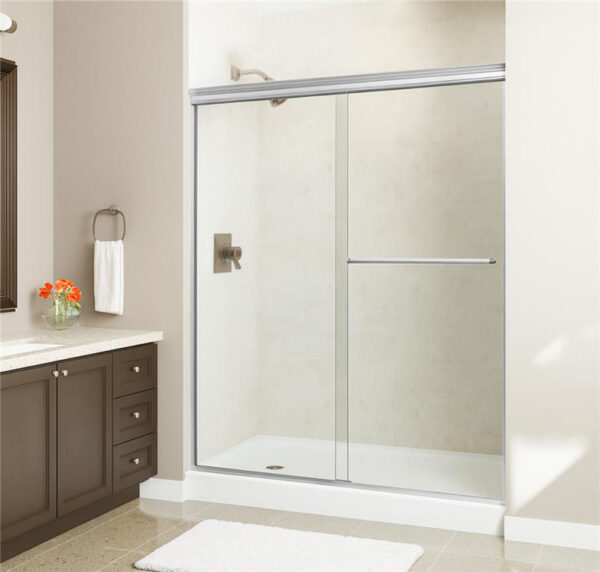 2500 Series Chrome Frameless Clear Glass Shower Door