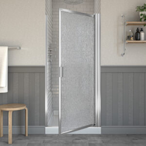 6100 Series Chrome Pivot Rain Glass Shower Door 26-1/8" to 28-1/8" W X 63-1/2" H