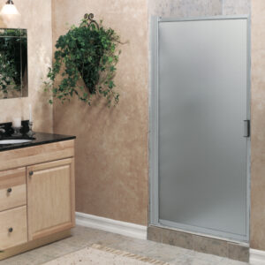 SHOWER PIVOT SATIN CLEAR OBSCURE 31-1/8" to 33-1/8" W X 63-1/2" H