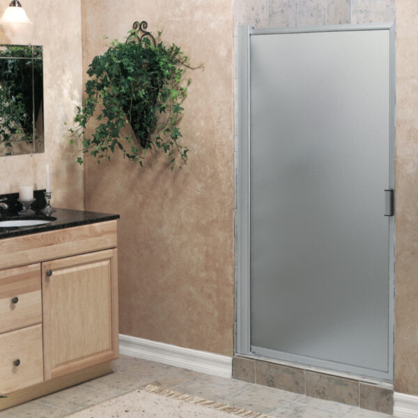 SHOWER PIVOT SATIN CLEAR OBSCURE 31-1/8" to 33-1/8" W X 63-1/2" H