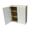 Factory assembled flat white cabinet
