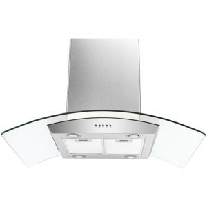 36" Stainless Steel Arched Glass Island Range Hood